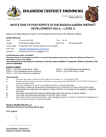 INVITATION TO PARTICIPATE IN THE 2022 EHLANZENI DISTRICT DEVELOPMENT GALA – LEVEL 0